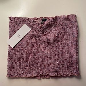 Pink Glitter Tube Top